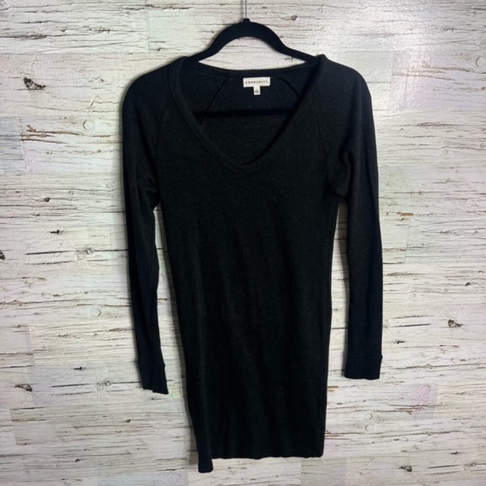 Aritzia community long sleeve knit gray dress size xxs